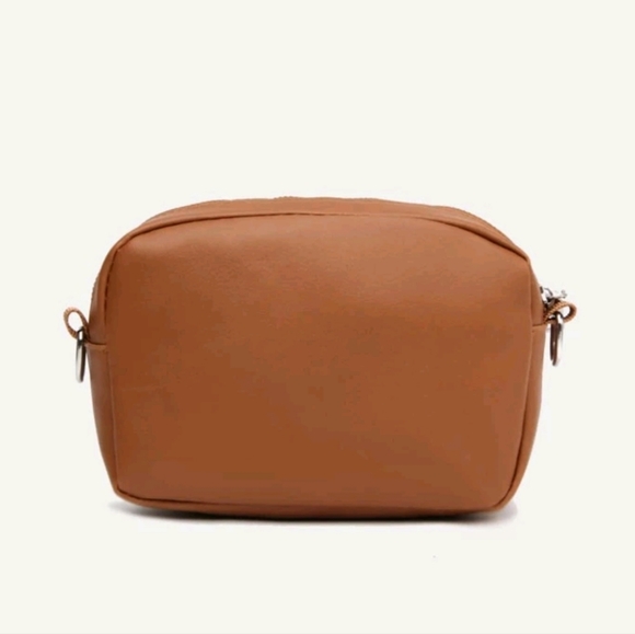 Brown Quilted Square Purse with Coin Purse - Picture 7 of 8